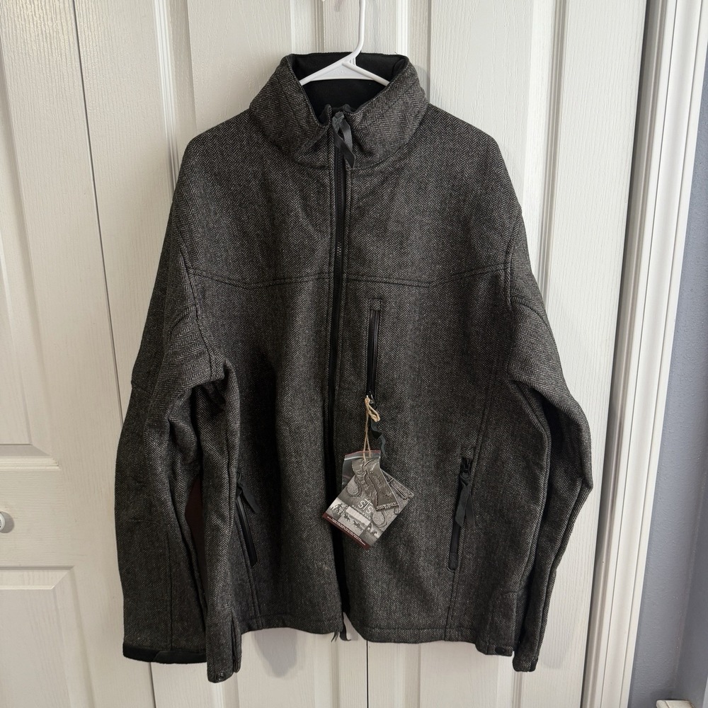 STS Ranchwear Black Stone Wool Blend Tweed Jacket Men's Size 4XL NEW Western